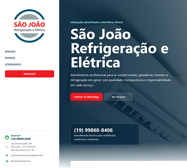 Miniatura do projeto São João Refrigeração